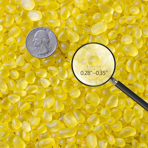 Keedolla Aquarium Rocks Betta Fish Tank Gravel, 8oz Frosted Sea Glass Marbles Gemstones for Vase Fillers, DIY Crafts and Home Decor - Yellow, 6-9mm - color: Yellow, size: 0.5 LB