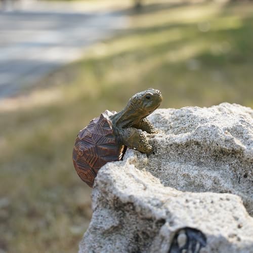 Mini Turtle Statue Miniature Tortoise Figurine Plant Pot Hanger, Realistic Resin Climbing Turtle Ornament Garden Decor for Bonsai Succulents Aquariums, Creative Gift for Plant Parents - style: Turtle