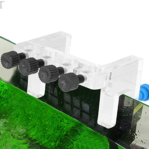 Acrylic Aquarium Hose Holder, Fish Tube Clamp for 10mm Dia Pipe, 4 Hole Positions with Screws, Transparent Hose for Fish and Changing
