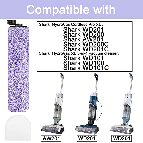 Hydrovac Replacement Brushroll & Filte for Shark WD101 WD201 WD100 WD200 AW201 WD200C WD201C WD101C AW261 wd160 HydroVac XL 3-in-1 vacuum cleaner, compare parts WDB1, WDB2, WDFF1, WDFF2, WDB1F2 - color: Wd201(2+4)