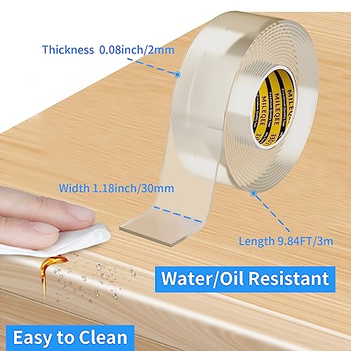 Clear Edge Protector Strip, 1.18in x 9.84FT, Sharp Edge Wrap Cover Tape, Self Adhesive Protective Bumper Corner Guards for Cabinet Door Desk Glass Table Bed Furniture, Kitchen Countertop, Waterproof - size: 1 Pack x 1.18in x 9.84FT