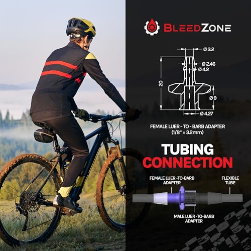 BleedZone Female Luer Lock Adapter 25 Pack, 1/8" Hose Barb Fitting PP Polypropylene, Luer Lock Connector Syringe Adapter for Fluid Transfer, Laboratory Equipment Bottle Transfer Connector Tubing Kit - style: Female 25x