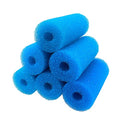 Xiaoyztan 6Pcs 6.0 x 2.5 Inch Aquarium Pre-Filter Sponges Foam Filter Cartridges with 0.8" Hole Diameter (Blue)