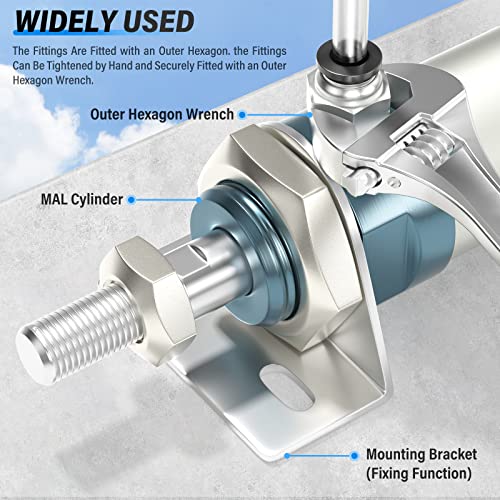 TAILONZ PNEUMATIC Male Straight 3/8 Inch Tube OD x 1/4 Inch NPT Thread Push to Connect Fittings PC-3/8-N2 (Pack of 20) - size: 3/8"OD x 1/4"NPT