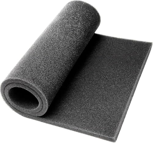 65-PPI Motorcycle Foam Filter Material for Uni Filter BF-1 BF1, Air Filter Material Foam Sheet, Cut-to-Size Pre-Filter Sponge Pads for ATV UTV Scooters Dirt Bike Lawn Mower, Black - color: Black