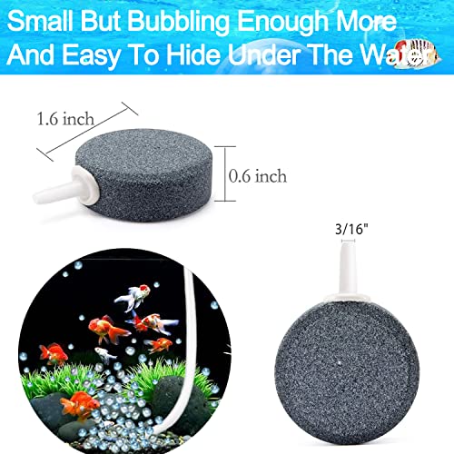Aquarium Air Stone Disc - 1.6 Inch Bubble Diffuser, 2PCS Aquarium Bubbler Stone, Fish Tank Air Stones, Airstone Bubbler, Aquarium Air Aump Accessories, Air Stones for Aquariums - color: Grey, size: 2 PCS