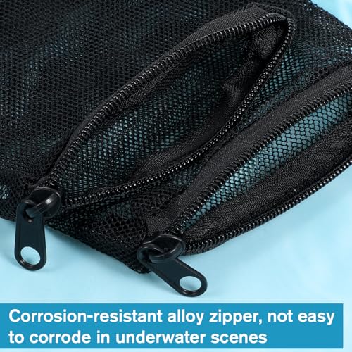 10 PCS Aquarium Filter Media Bags, Mini Aquarium Fine Mesh Bag with Plastic Zipper Reusable Fish Tank Media Mesh Filter Bags for Activated Carbon, Biospheres, Ceramic Rings (4 x 4 inches, Black)