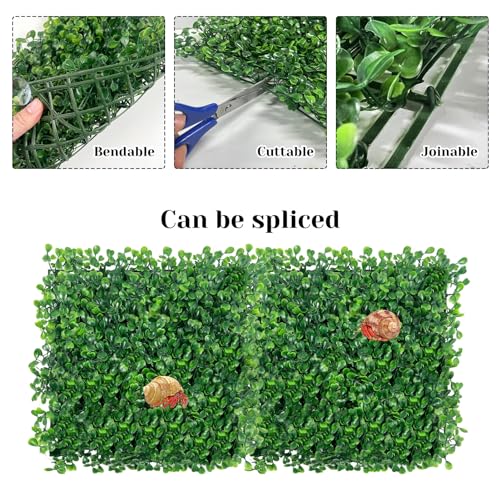 Rainmae Hermit Crab Climbing Toys, Faux Grass Mat Fake Turf Hermit Crab Climbing Wall, Plastic Aquarium Plants Lawn Hermit Crab Supplies Climbing and Hide Toy for Gecko Reptile Lizard 10 x 10 Inch - color: 1 Pack