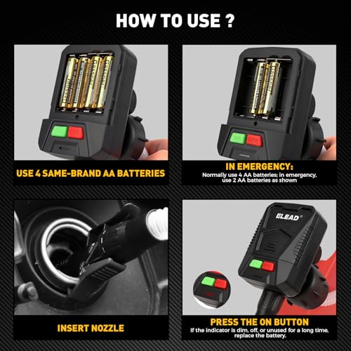 Battery-Powered Fuel Transfer Pump - 3.2 GPM No Spill Portable Gas Can siphon Pump with 3 Adapters, Extra Long Hose, Fuel Pump for Oil, Diesel, Gasoline (Batteries Not Included) - size: New Version