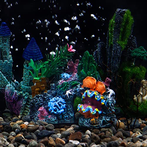 NW Wholesaler 4.5 Inch Clam Cove Fish Tank Landscape Decorations - Hideaway Cave for Betta and Small Fish - style: Clam Cave