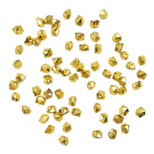 Fake Crushed Ice Cubes, Vase Fillers, 650 Pcs Golden Reusable Artificial Ice Cubes for Wedding Decor - color: Gold-11*14mm-650pcs