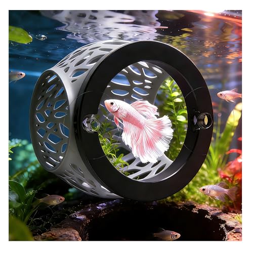 Floating Betta Hideout Cave & Shrimp Cave | Aquarium Floating Betta Skin | Shrimp Feeder | Multi-Function Resting Hideout Hammock & Small Fish Feeding Ring | Aquarium Decor Accessory(Grey) - color: Grey