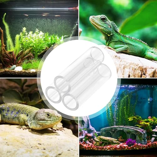 Aquarium Shrimp Cave - Clear Acrylic Breeding Habitat, Crystal Shelter Tube, Secure Aquatic Hideaway | Shrimp Breeding Tube for Small fishss Tank Environment - color: 3 Tubes