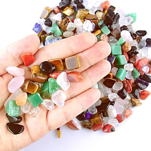 Pebbles Polished Gravel,Natural Polished Stones for Flower Bed Fish Tank Plants 3.5-Oz(Colorful) - color: Colorful