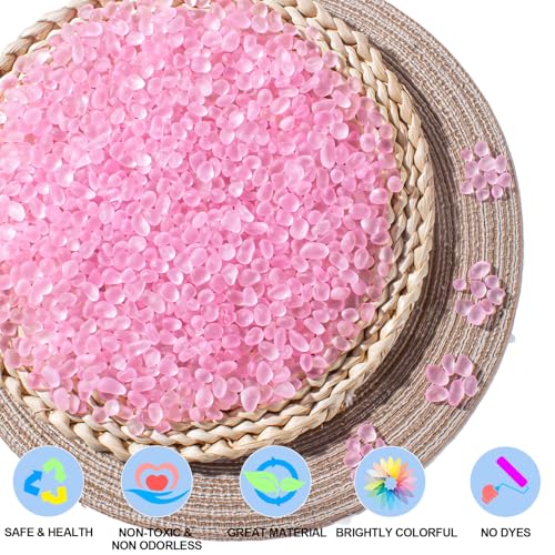 Keedolla Sea Glass Stones Frosted Glass Pebbles Gemstones for Aquarium Rocks, Fish Tank Gravel, Vase Fillers, DIY Crafts - Fluorescent Pink(230g/8oz) - color: Fluorescent Pink, size: 0.5 LB