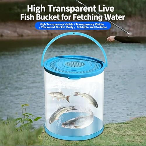 Catch Plastic Beach Aquarium Kit,Release Aquarium Box for Beach with 19.7ft Rope,Fun Travel Portable Fish Transport Container,Clear Fish Bucket,Beaches Vacation Essentials for Kids - color: green
