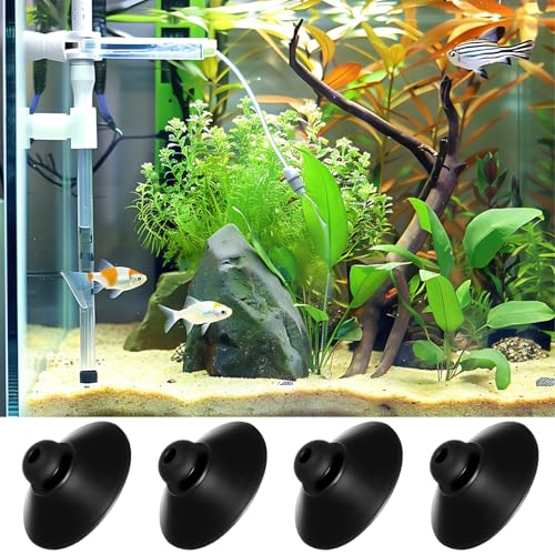 20 Pcs Suction Cups for Aquarium, Rubber Aquariums Suction Cups Black, Fish Tank Sucker Cup Clips for Pump, Airline Tubing, Aeration Setup, Secure Attachment for Aquarium Accessories
