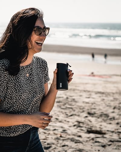 MiiR Flip Traveler 12oz - Double-Wall Vacuum Insulated with Leakproof Flip Lid, BPA-Free Stainless Steel Construction, Insulated Tumbler for Hot or Cold Drinks - color: Basal Gray, size: 12 Ounces