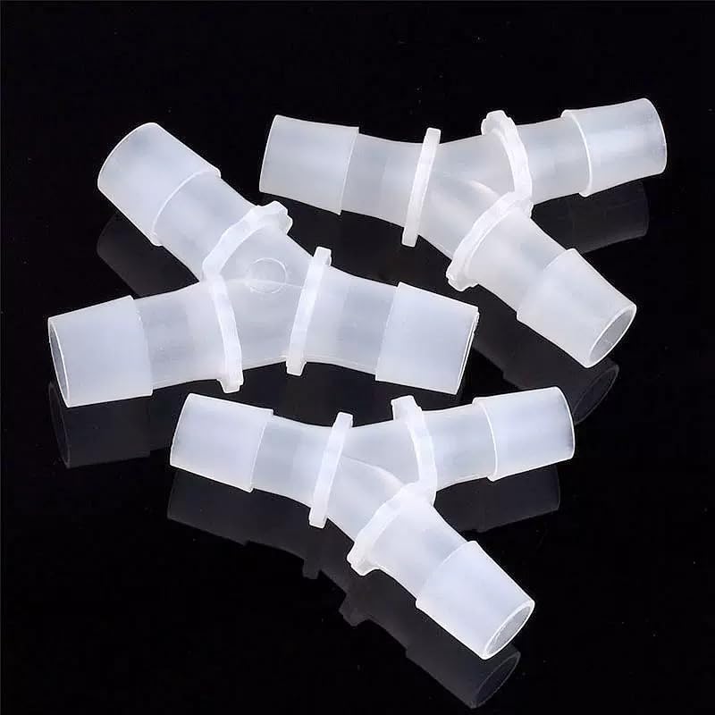 5 Pcs Aquarium Air Pump Connectors Y-Shaped Air Valve 3 Way Airline Tubing Plastic Barb Equal Hose Anti-Shedding Fish Tank Tube Adapters Splitter