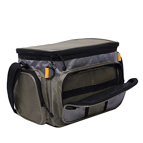 Kylebooker Fishing Tackle Bags Soft Side Fishing Tackle Box Storage Bag for Saltwater or Freshwater