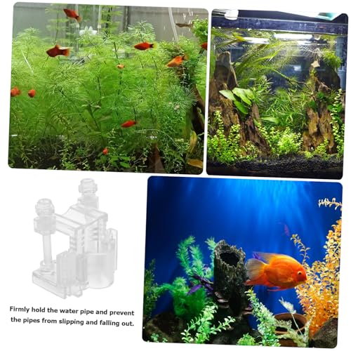 Mikikit Sturdy Water Hose Holder Durable Water Pipe Clamp for Fish Tank Hose Fixator Easy Installation and Removal for Aquarium Supply and Equipment Fixation