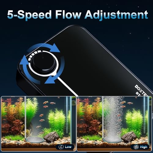 Aquarium Ultra-Quiet Air Pump - Adjustable Fish Tank Aerator with Dual Outlet Pump, 8w 8L/min Oxygen Pump for 20-600 Gallon Tank (Only Air Pump) - color: Black-K3 8W