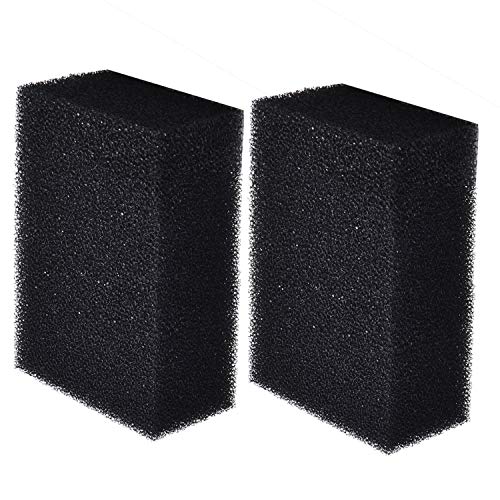 Hipanda Filter Foam Sponges, Bio Sponge Filter Media Pad, Cut-to-Size Foam for Aquarium Fish Tank (7.5" x 4.7" x 2.75" (2pcs)) - size: 7.5" x 4.7" x 2.75" (2pcs)