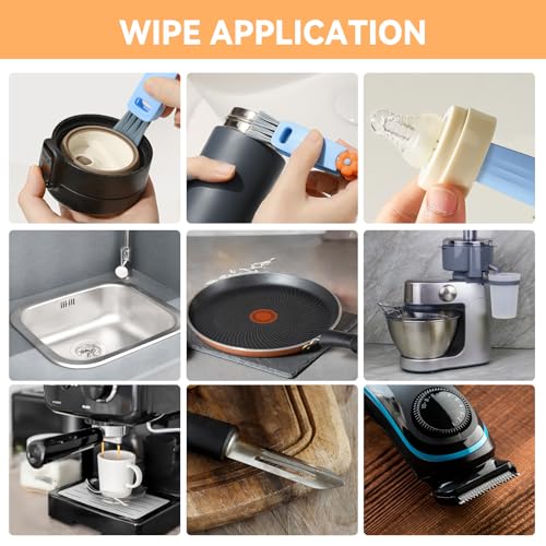 3 in 1 Cup Lid Gap Cleaning Brush Set, Multifunctional Bottle Clean-ing Brush, Cup Lid Gap Cleaner, Home Kitchen Crevice Cleaning Brush Tools (Blue) - color: Blue