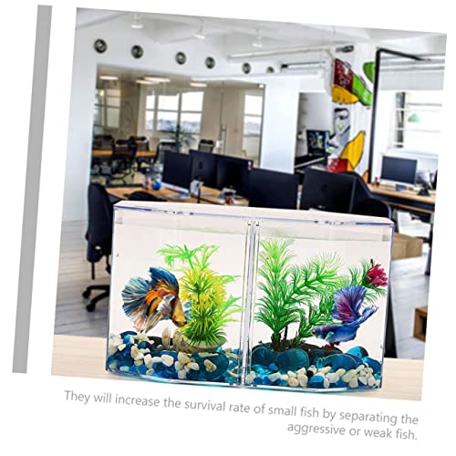 Totority Betta Tank Isolation Box Fish Hatchery Incubator Water Aquarium Accessories Fish Tanks Breeding Tank Small Animal Tanks Aquarium Supply Transparent Plastic