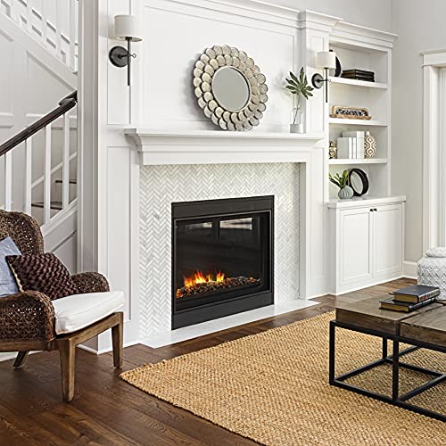 Onlyfire 1/2-Inch Polygon Fire Glass, 10 Pound Pack Glass Rock for Fireplace Fire Pit & Lanscaping, High Luster Amber - color: Amber, size: 1/2 inch