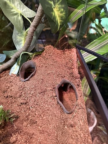Aquarium & Terrarium Corner Underground Cave – Faux Mangrove Root Hideout for Betta, Corydoras, Shrimp, Geckos & Snakes – Natural-Look Tank Decor in Textured Root Style (Dark Chocolate, 7.5"x7.5"x4") - color: Dark Chocolate