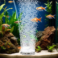 hygger Air Stones for Aquariums, Transparent Acrylic Fish Tank Bubbler Kit with Air Tube, Ultra Silent Bubble Stone Super-High Dissolved Oxygen Diffuser for Aquarium Fish Tank and Hydroponic - size: 3.1 inch