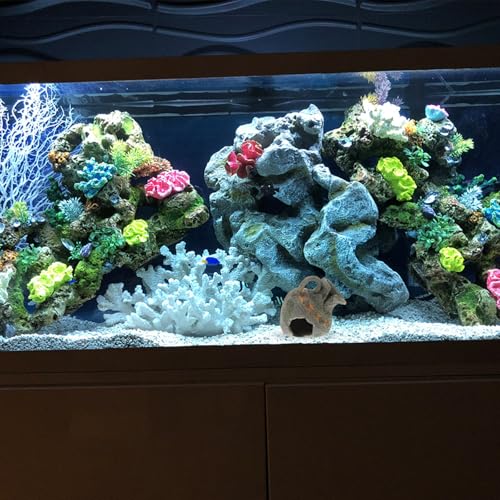 TEHAUX Fish Tank Resin Ornaments Fish Tank Hideout Landscaping Hiding Cave Aquarium Simulation Vase Shelter Hideout