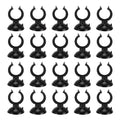 Aquarium Suction Cup, Aquarium Sucker Clip, Suction Cups Airline Tubing Holder, Fish Tank Accessories for Aquarium Fish Tank, Black, 0.79" 20 Pcs 20 Pcs