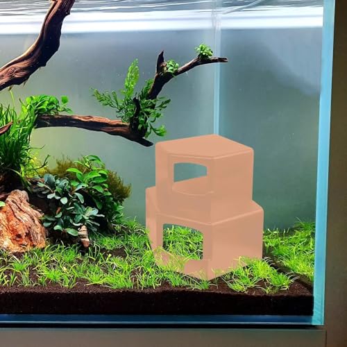 Natural Shrimp Cave for Aquarium – Safe Fish Tank Decor, Breeding Hideout for Freshwater Shrimp, Cichlids & Small Fish - color: Corner Cave Sand Medium