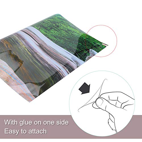 Zerodis Aquarium Background Poster, 122x50cm PVC Mountain Interval Rivers Fish Backdrop 3D Adhesive Fish Wallpaper Sticker for Aquarium Fish