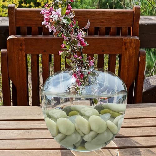 5LB Succulent Jade Pebbles for Indoor Plants, 1.2-2 Inch Natural Decorative Polished Stones, River Rocks for Vase, Flowerpot Decoration, Indoor Decoration,Landscaping and Garden Decoration - size: 5LB, style: Jade