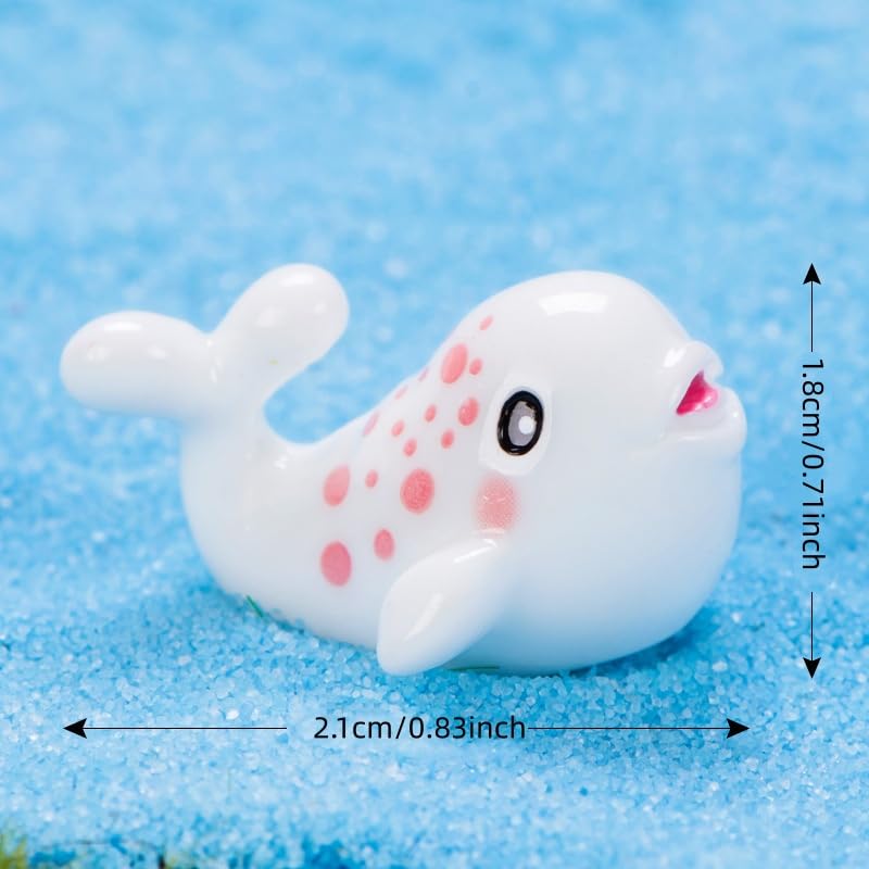 9pcs 3D Cartoon Marine Animal Figurines Cute Mini Sea Set Shark Octopus Whale for Mini Landscape Fish Tank Desktop Decor, Multicolor - color: Multicolor