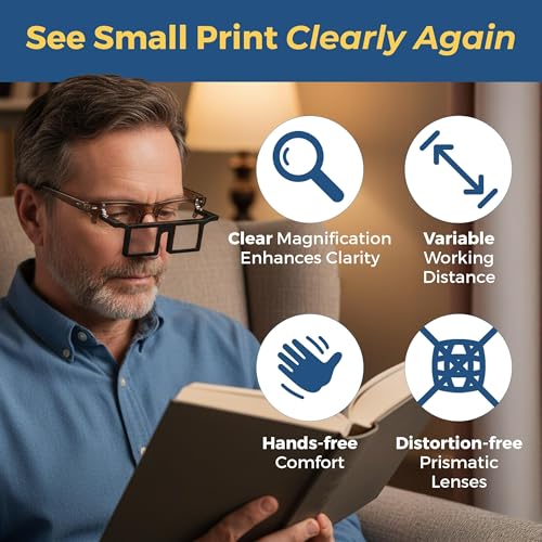 Telesight Half Frame # 44 Jewelers Glasses, Magnifying Headset, Lightweight, Available in 3 Powers, Headband Magnifier, Perfect Jewelers Vision Glasses and Lash Magnifier - Pink - color: Pink, size: TLA-44 2.00X