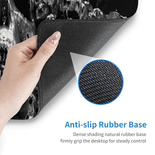 Skull Mouse Pad XL Large Mousepad Non Slip Rubber Base Desk Mat for Laptop Computer Gaming 31.5" X 12" - color: Skull