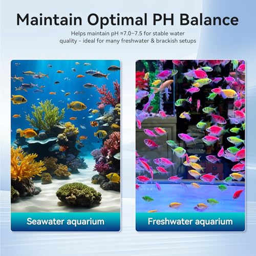 12-in-1 Aquarium Filter Media for Freshwater & Marine Tanks, Bio Filter Mix with Ceramic Rings & Bio Balls, Helps Maintain Clear Water for Sump, Pond & Koi Fish Tanks - size: 2.2lb