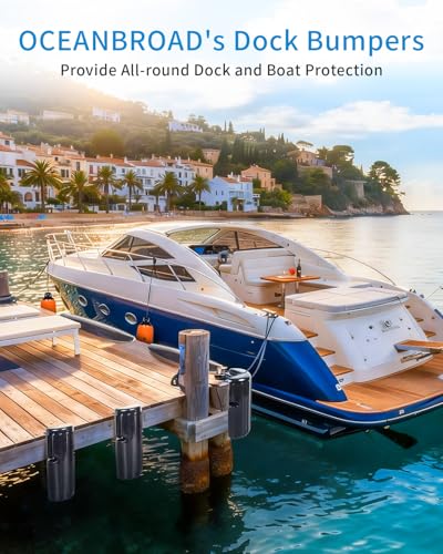 OCEANBROAD Dock Corner Bumpers, Heavy-Duty Marine Guard for Dock Corner & Edge Protection, UV-Resistant PVC with Stainless Steel Hardware, Vertical Installation for Straight Corners - style: 2 Pack