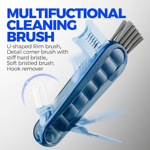 6 Pack Holikme 4 in 1 Cup Lid Cleaning Brush Set with 3 Straws, Multifunctional Bottle Brush, Silicone Cup Lid Gap Cleaner, Durable Bristle Crevice Cleaning Brush, Navy - color: Navy
