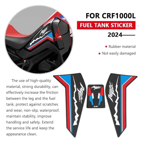 for Africa Twin CRF1100L Africa Twin crf1100l 2025 2024 2023-2020 New Accessories Fuel Tank Pads Protection Stickers Decals Motorcycle Knee Pads Fuel Tank Traction Pads Tank Stickers Tank Grip