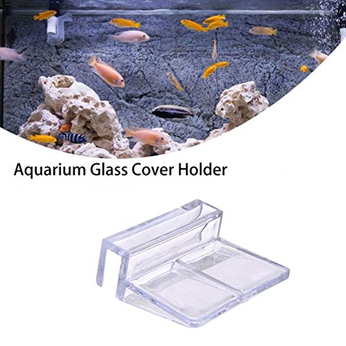 Weilan Aquarium Lid Clips 8mm Fish Tank Glass Cover Lid Support Holder Clear Acrylic for Rimless Aquariums 12PCS Aquarium