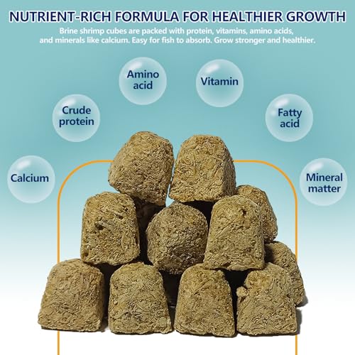 Freeze Dried Brine Shrimp Cubes 3 OZ, Brine Shrimp Freeze Dried Aquatic Foods for Tropical Fish Marine Fish and Aquatic Turtles. - size: 3 Ounce (Pack of 1)
