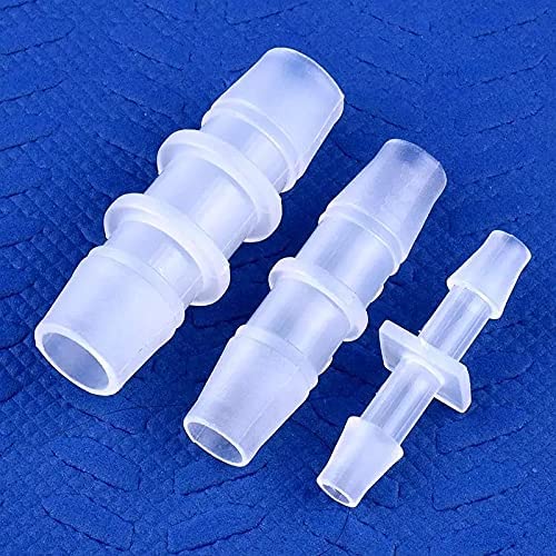 Plastic 5/16” hose ID Barb pipe connectors Joint Splicer Mender Adapter Union Boat Water Air Aquarium O2 Fuel (pack of 12) - size: 5/16 Inch, style: 12