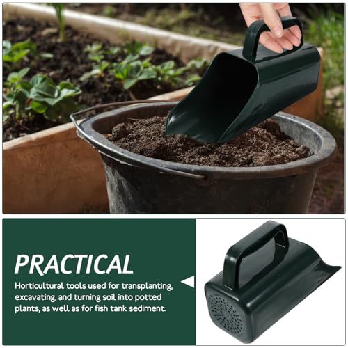 Fish Tank Cleaner Gravel Shovel Set, 2pcs Plastic Aquarium Soil Scoop with Drainage Holes, Handheld Mud and Sediment Removal Tool for Aquarium and Garden Use