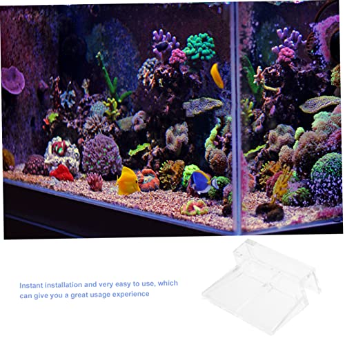 COLLBATH 16pcs Sturdy Acrylic Aquarium Lid Brackets Fish Tank Cover Support for Easy for Various Tank for Open