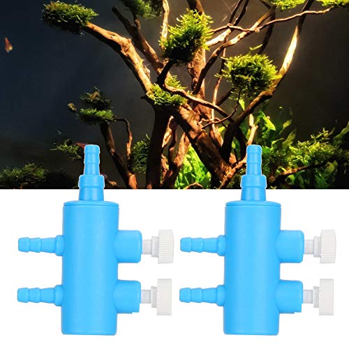 2Pcs Aquarium Air Control Lever Valve, Distributor Splitter Airline Tube Connector aquarium Air Tubing Airline Tubing Aquarium Air Pump Accessories for Fish (2 Way) - color: 2 Way
